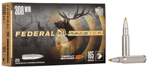 Federal Premium Vital-Shok 308 WIN, Trophy Bonded Tip, 165 Grains, 2700 fps