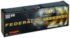 Federal Premium Trophy Copper 300 WSM, T-Copper, 180 Grains, 2960 fps, 20, Boxed