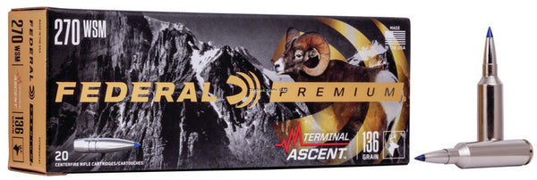 Federal Terminal Ascent, 270 WSM, 136 Grain, 20 Round Box