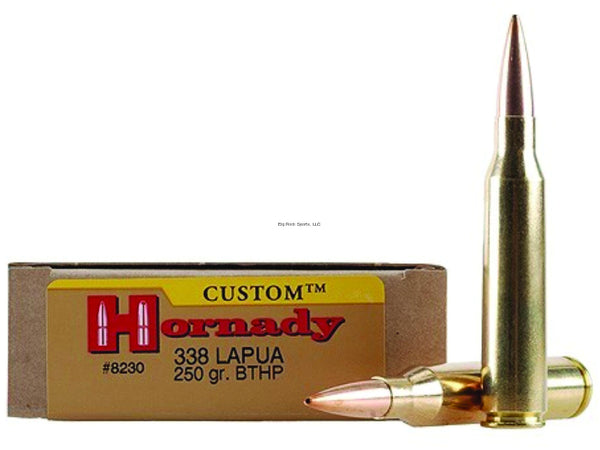 Hornady Match 338 Lapua Mag 250 Gr, Bthp Match, 20 Rnd
