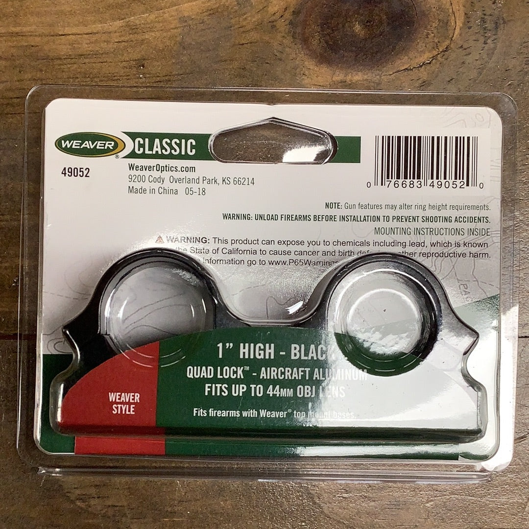 Weaver 1” High Scope Rings 49052 Hunters Headquarters Canada