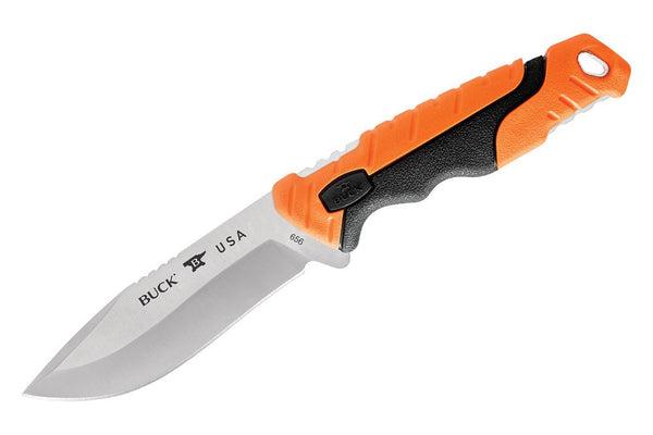 Buck pursuit pro lrg, fixed, orange molded handle 12751