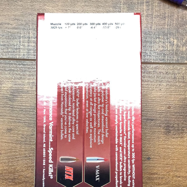 Hornady Superformance Varmint Rifle Ammo 243 WIN, V-MAX, 58 Gr