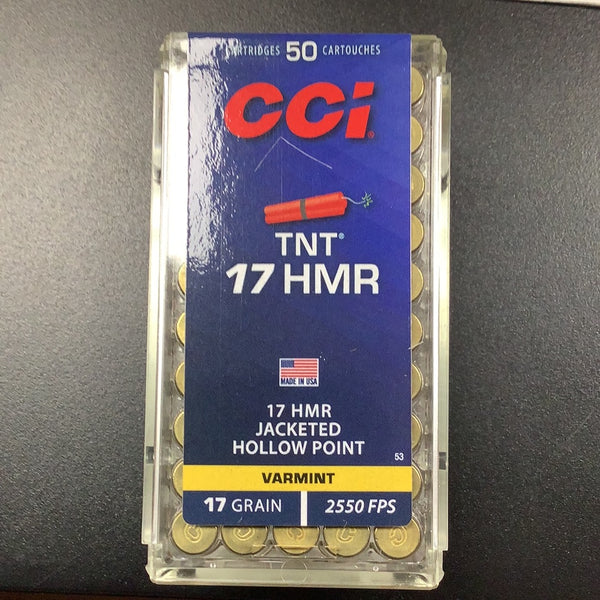 CCI .17hmr TNT 17gr JHP