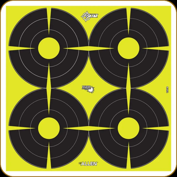 Allen - EZ Aim - Non-Adhesive Splash Reactive 4-Spot Target - 12"x12" - 12-pk - 15218