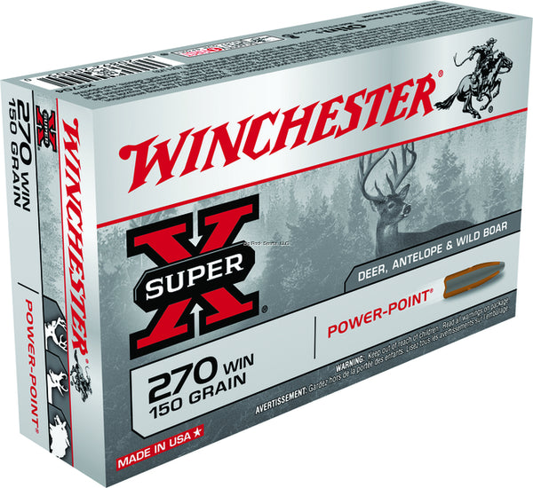 Winchester Super-X 270win , Power-Point, 150 Grains, 2850 fps