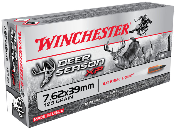 Winchester Deer Season XP 7.62x39mm, Extreme Point Polymer Tip, 123 Gr