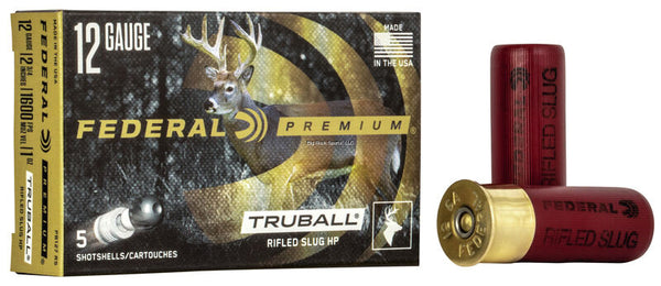 Federal Vital-Shok TruBall Rifled Slugs 12 GA, 2-3/4 in, 1oz, 4 Dr, 1600 fps, 5 Rnd per Box
