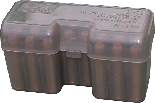 .22-Round Rifle Ammo Box Clear Smoke