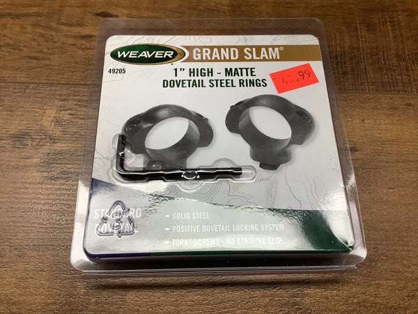 Weaver 49205 Dovetail 1” High Scope Rings