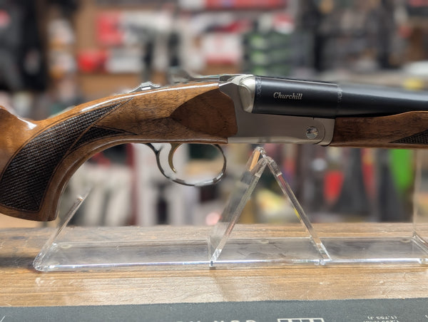 Churchill Silver SxS 12ga, 3", 20" (used)