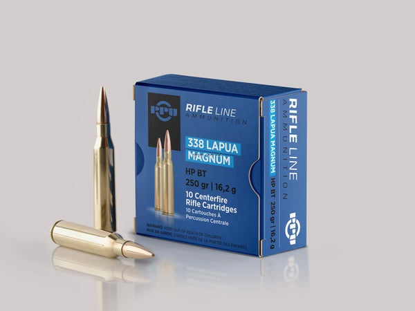 PPU 338 Lapua Magnum HPBT 250gr, 10 Rnds