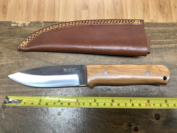 Ruko Fixed Blade Knife, Oilivewood Handle