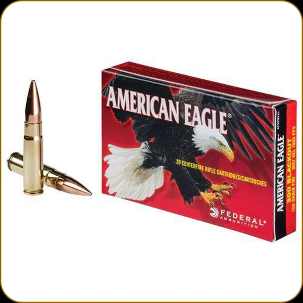 FEDERAL 300 BLACKOUT 150 GR FULL METAL JACKET BOAT-TAIL