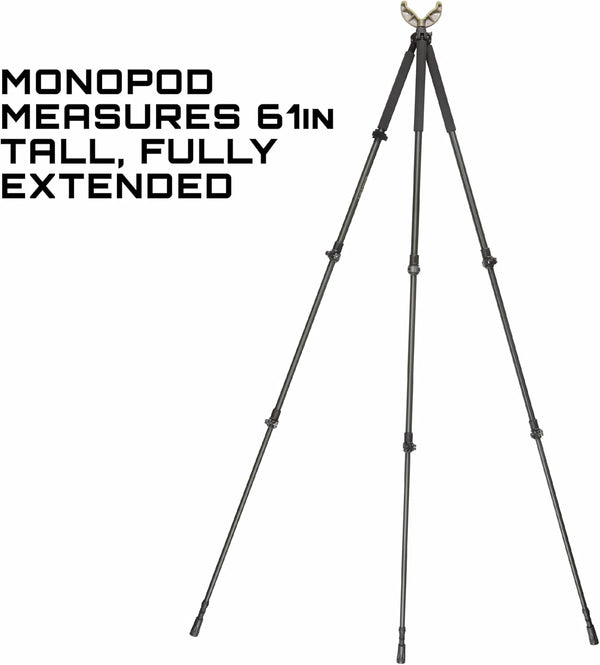 Allen Axial Shooting Stick- Tri/Bi/Monopod 61", Black