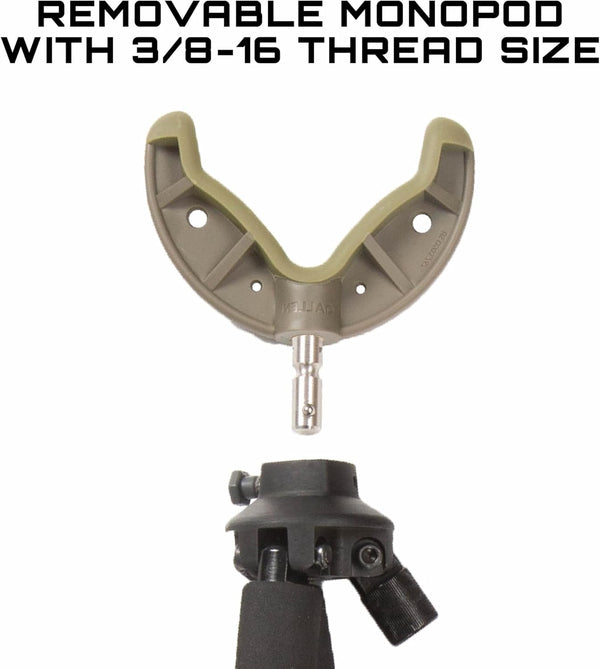 Allen Axial Shooting Stick- Tri/Bi/Monopod 61", Black