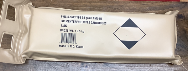 PMC 5.56 x 45mm FMJ 10 Boxes in BATTLE PACK 200 ROUNDS