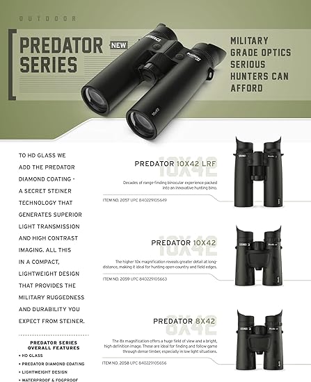 Steiner 8x42 Predator Binoculars