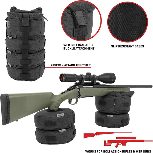 Allen Company Eliminator Stacker Shooting Bag, 4-Piece, Black