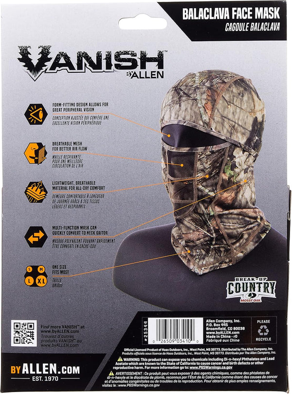 Allen Unisex-Adult Balaclava with Mesh - Realtree Edge