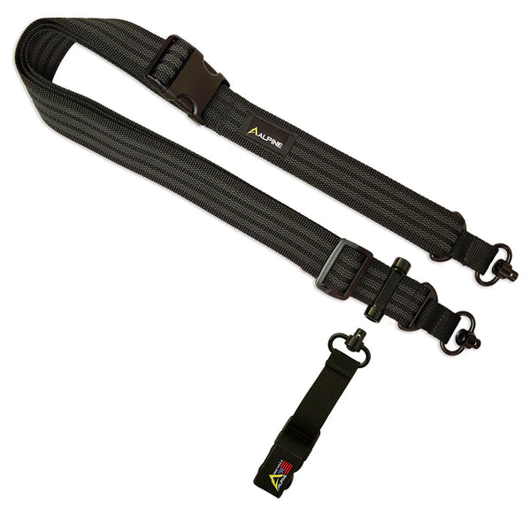 Alpine Innovations Dual Sling V2 Qd Style 1.5" Wide Dual Shoulder Sling With Grip Black