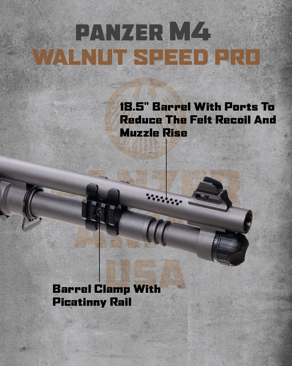EGE PANZER ARMS M4 SPEED PRO 12 GA SEMI AUTO 18.6″ WOOD