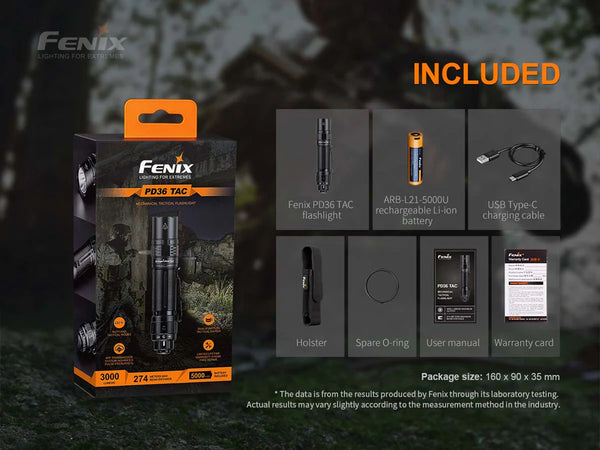 Fenix PD36 TAC Tactical Flashlight