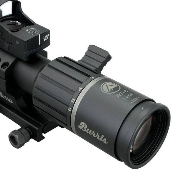 Burris Optics, RT-6, 1-6x24mm, SFP Ballistic Circle Dot Reticle, 30mm Maintube, PEPR Mount, FastFire III