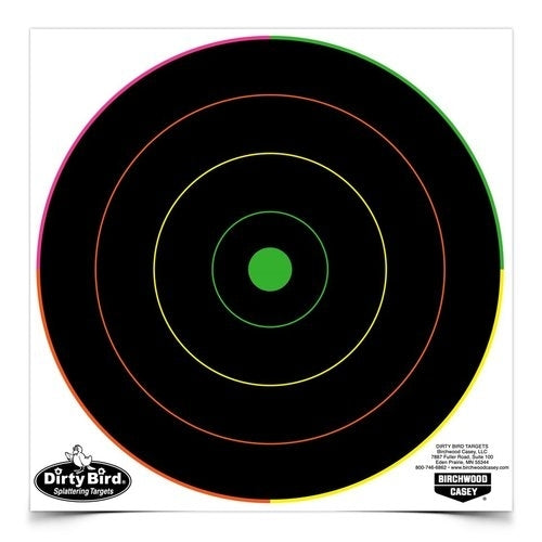 DIRTY BIRD 8" MULTI-COLOUR BULL'S EYE TARGET 20/PKG