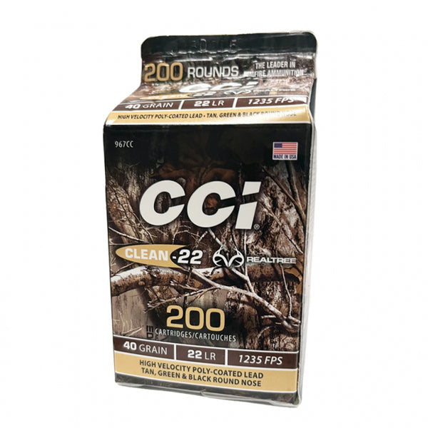 CCI 22LR 40GR HV POLY COATED REALTREE EDITION 200/BOX