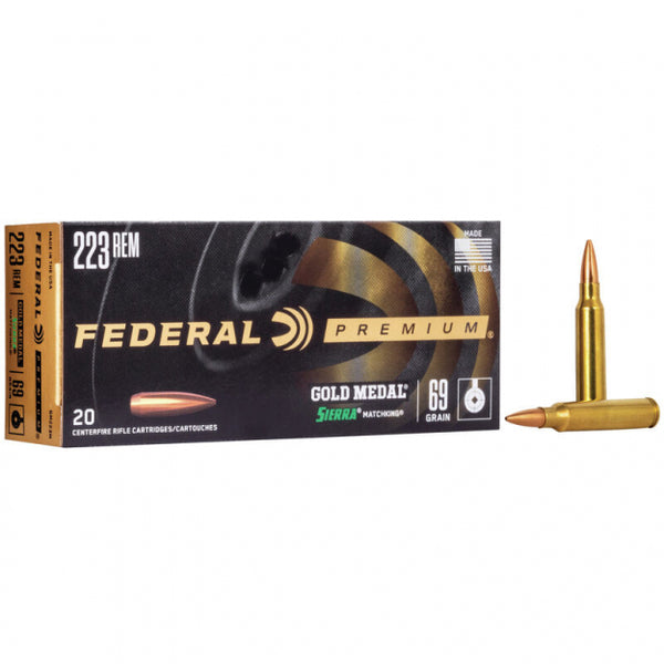 Federal 223 REM 69GR SIERRA MATCHKING BTHP