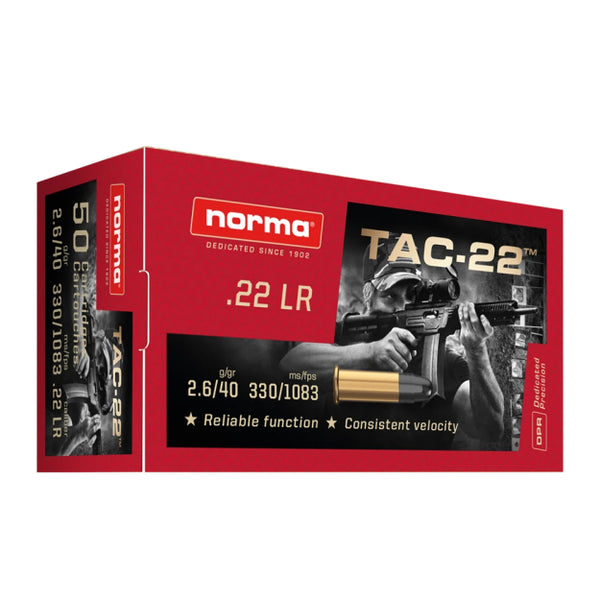 NORMA TAC-22 22LR 40GR 50RDS/BOX