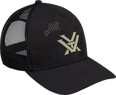 Vortex Cap: Black Through and Through Camo VT-224-04-BLK