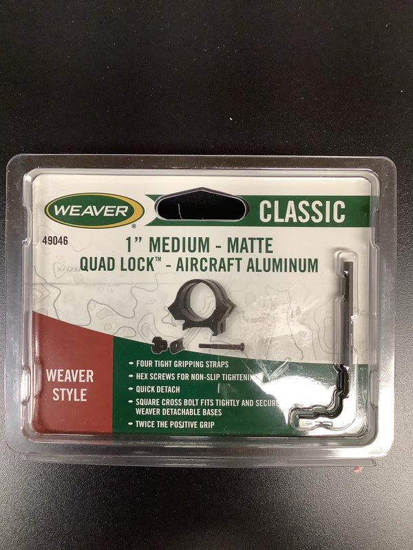 Weaver 49074 1” Medium Scope Rings