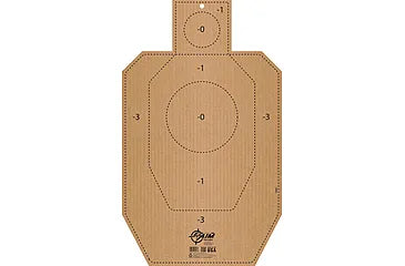EZ Aim IPSC IDPA Corrugated Silhouette Paper Shooting Target, 1-Target, 18" x 30," Tan