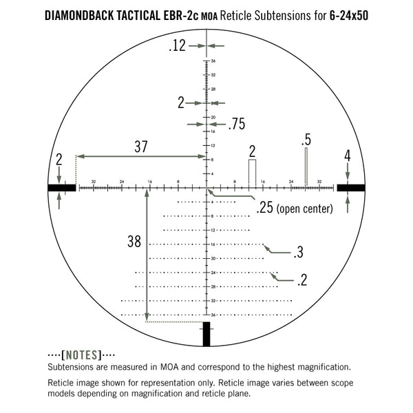 Vortex Diamondback Tactical 6–24x50 FFP EBR-2C MOA VT-DBK-10028