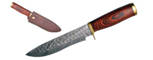 RUKO Knives #RUK0117 Damascus Fire Forged Knife