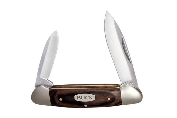 Buck canoe, brown wood handle, 2 blades 3139