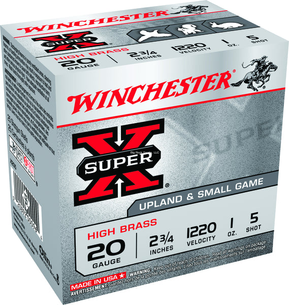 Winchester Super-X 20GA, 2-3/4 in, No. 5