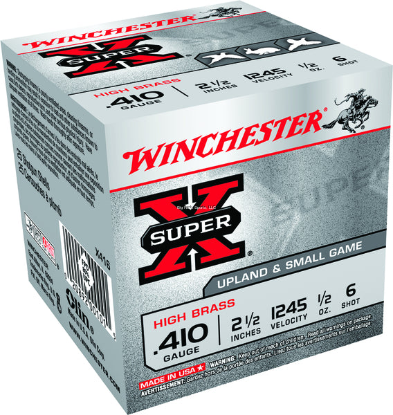 Winchester Super-X Shotshell 410 GA, 2-1/2 in, No. 6