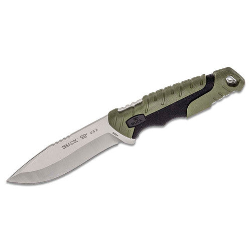Buck pursuit pro, fixed, green molded handle 11889