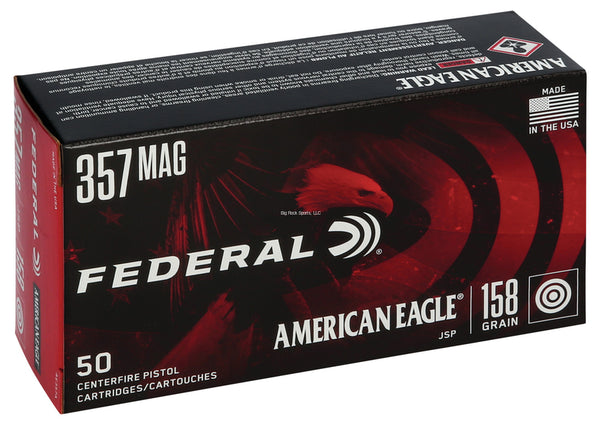 Federal American Eagle 357 Mag, 158Gr 50Rnd JSP