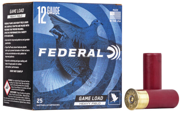 Federal Game-Shok Upland - Heavy Field Shotshell 12GA, 2.75" in, No. 4