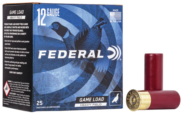 Federal Game-Shok Upland - Heavy Field Shotshell 12 GA, 2-3/4 in, No. 4