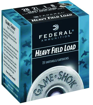 Federal Game Shok Heavy Field Lead 28 GA 2-3/4" Max De 1oz #5, 25 Rnd per Box
