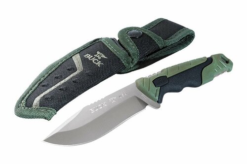 Buck pursuit sml, fixed , green handle 11891