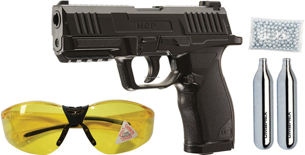 Umarex MCP Air Pistol Kit .177, w/ CO2 Glasses, Black