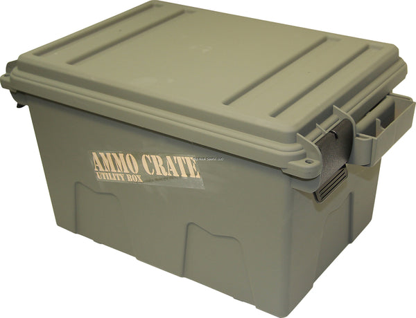 MTM Ammo Crate Utility Box, Up to 65 Lbs, Side Handles, O-Ring Seal, Army Green