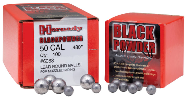 Hornady 50 Cal .490 Lead Balls, 100/Box
