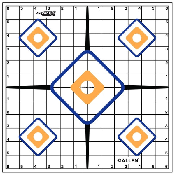 Allen EZ Aim Reflective Adhesive 12X12 Sight -In Grid, 4 Pack